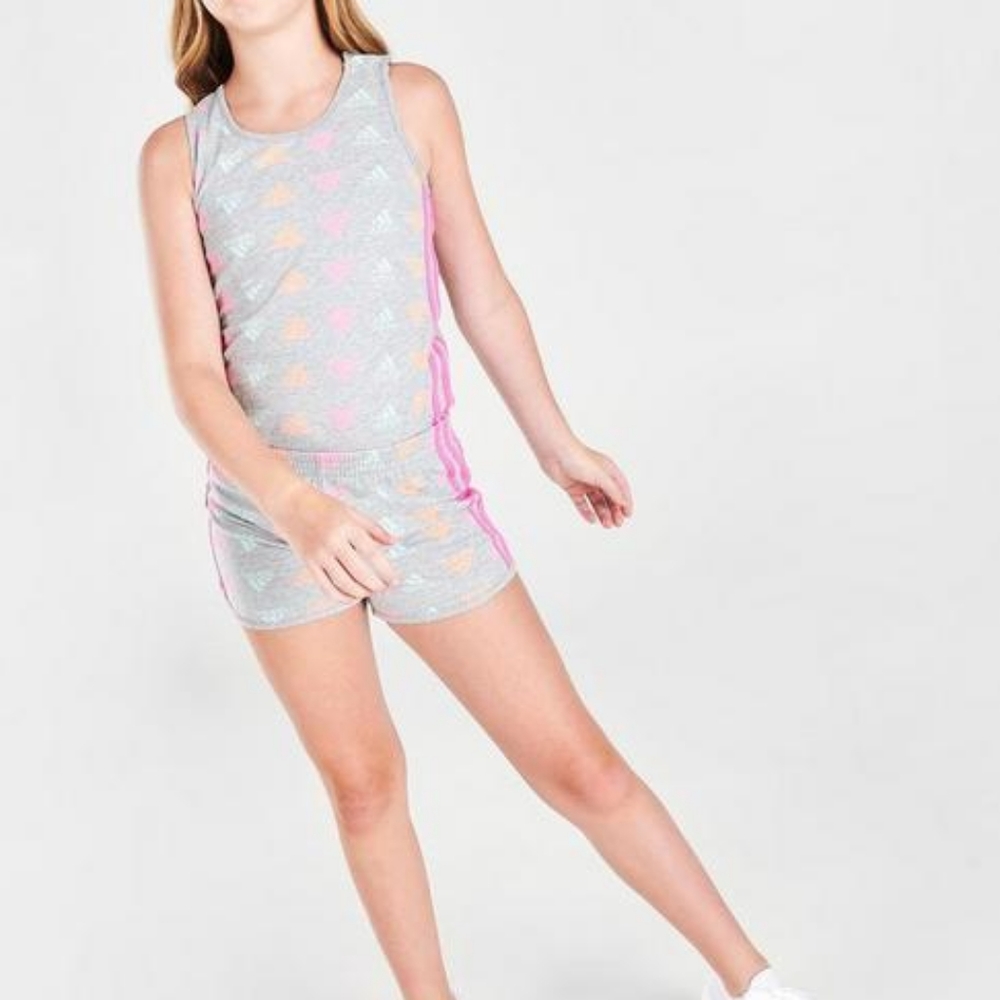 Adidas Girls Brand Love Print Romper
